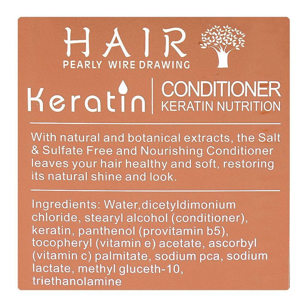 Keratin Nutrition Keratin Moisturizing & Smooth Conditioner, Vitamin C & E, For Damaged Hair, 900ml - Image 4