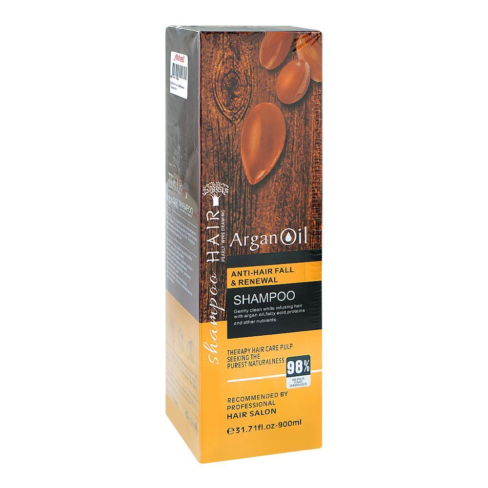 Argan Oil Anti-Hair Fall & Renewal Shampoo, Keratin, For Damaged Hair, 900ml - Main Image