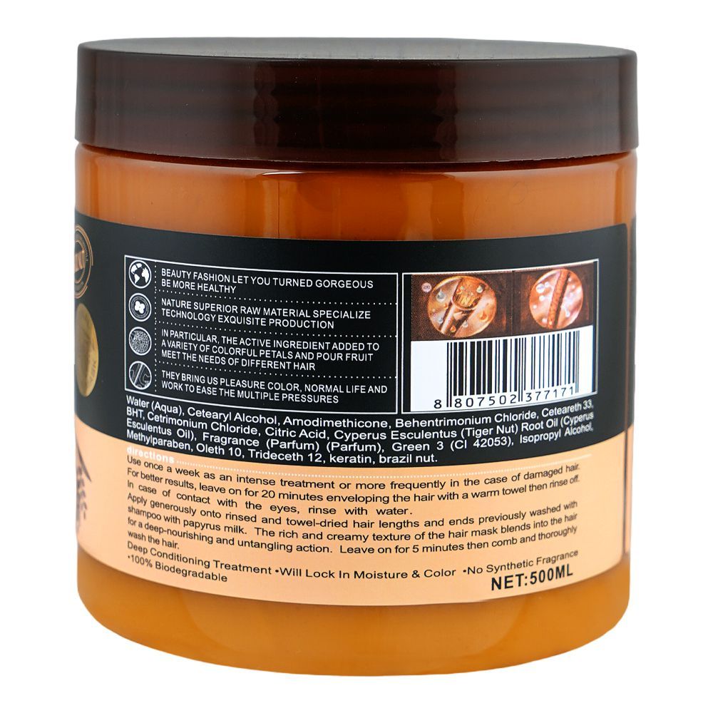 Keratin Hair Care Balance Brazil Nut Hair Mask, Citric Acid, Keratin, Minerals, For Damaged Hair, 500ml - Image 2