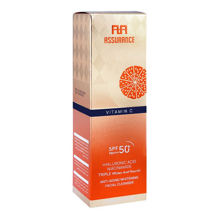 AA Assurance Vitamin C Anti-Aging Whitening Facial Cleanser, SPF50+ PA+++ Hyaluronic Acid & Niacinamide, For Skin Whitening, 100g - Main Image