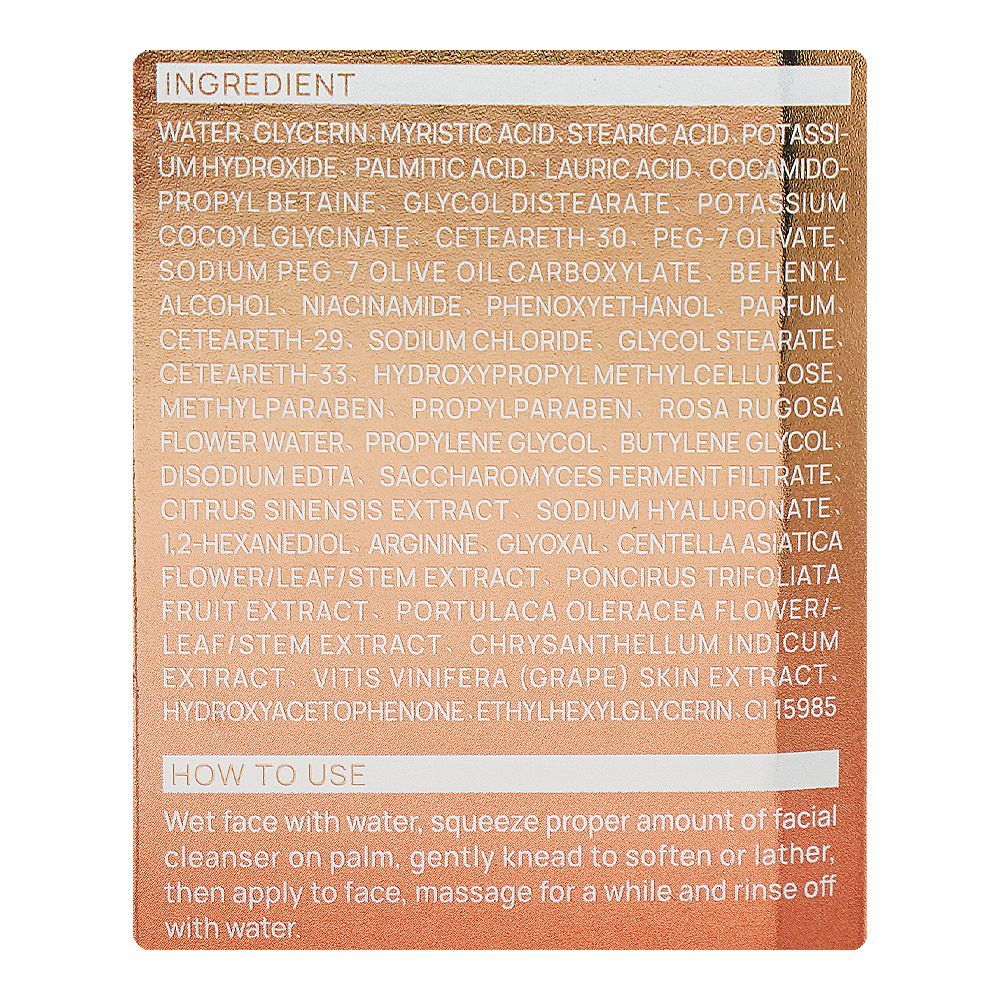 AA Assurance Vitamin C Anti-Aging Whitening Facial Cleanser, SPF50+ PA+++ Hyaluronic Acid & Niacinamide, For Skin Whitening, 100g - Image 4