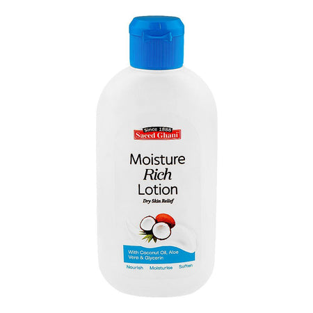 Saeed Ghani Moisture Rich Lotion, Coconut Oil, Aloe Vera & Glycerin, For Dry Skin, 200ml - Main Image