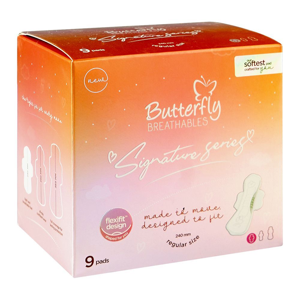 Butterfly Breathables Signature Series Pads, Regular Size, 9-Pack - Main Image