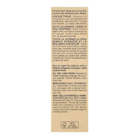 Yves Saint Laurent All Hours Teint Haute Full Cover Luminous Matte Foundation, SPF39, MN6, 25ml - Image 5