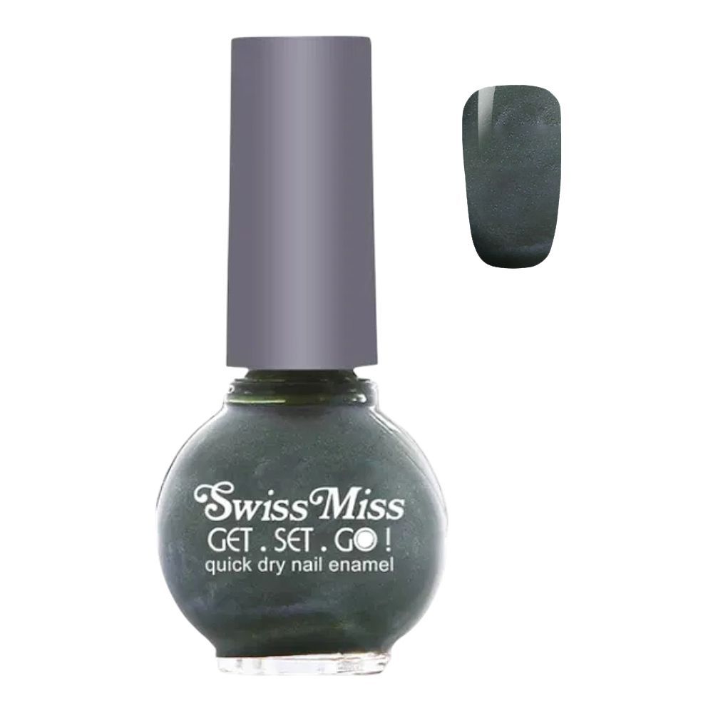 Swiss Miss Get Set Go! Quick Dry Nail Enamel, F405 Olive Grey - Main Image