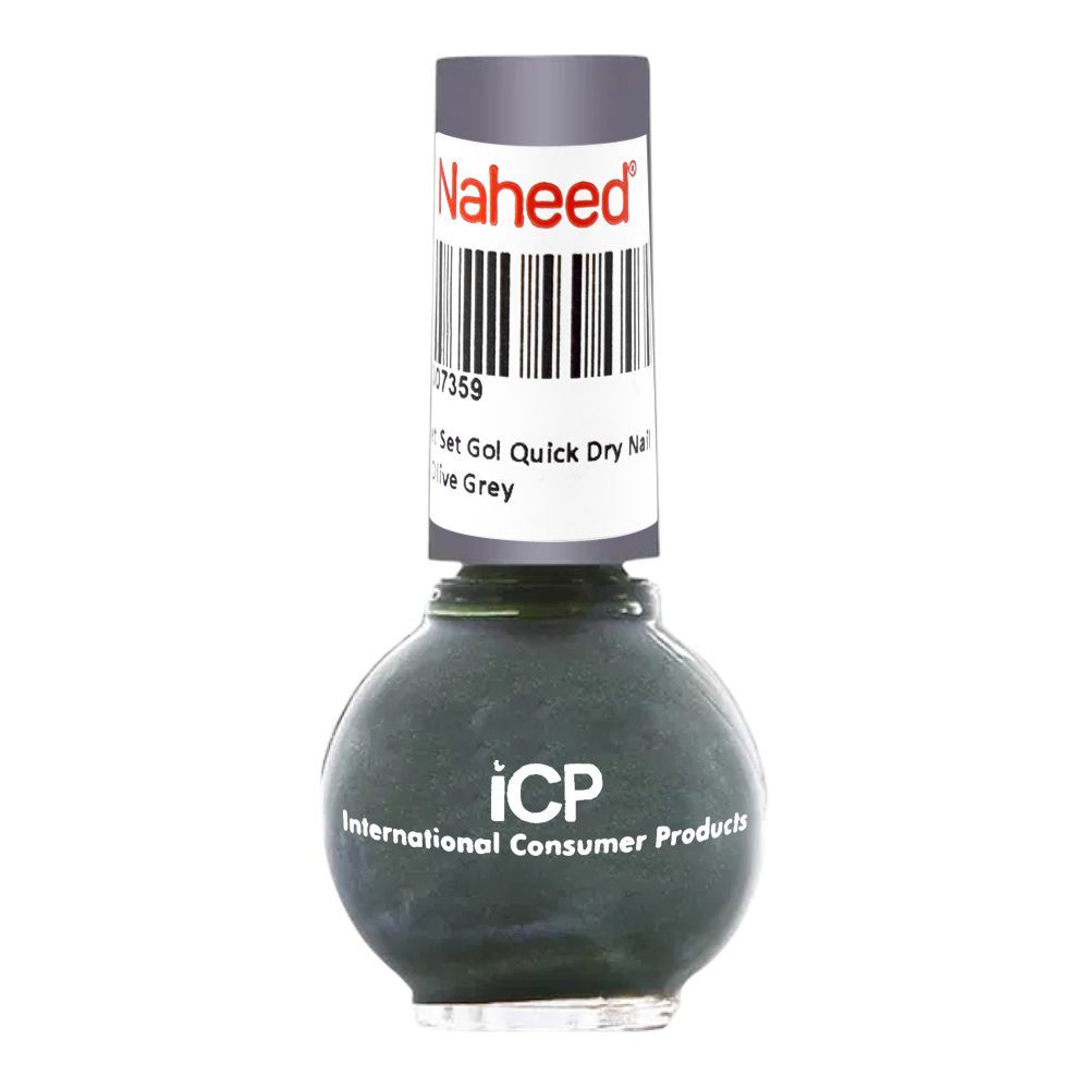 Swiss Miss Get Set Go! Quick Dry Nail Enamel, F405 Olive Grey - Image 2