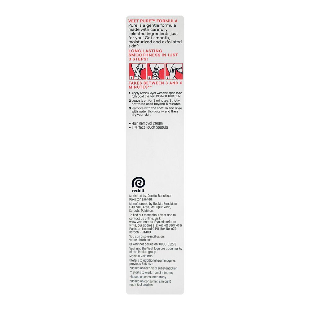 Veet Pure Rose & Freesia Fragrance Hair Removal Cream, Aloe Vera, For Normal Skin, 125g, 25% Extra Free - Image 2