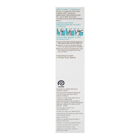 Veet Pure Raspberry & Violet Fragrance Hair Removal Cream, Aloe Vera, For Sensitive Skin, 125g, 25% Extra Free - Image 2