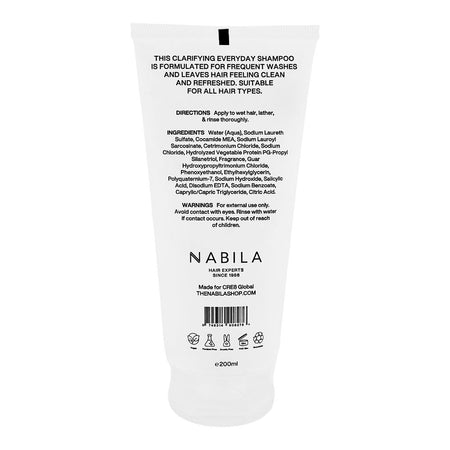 Nabila Hair Experts Daily Use Shampoo, Citric Acid, For All Types Of Hair, 200ml - Image 2