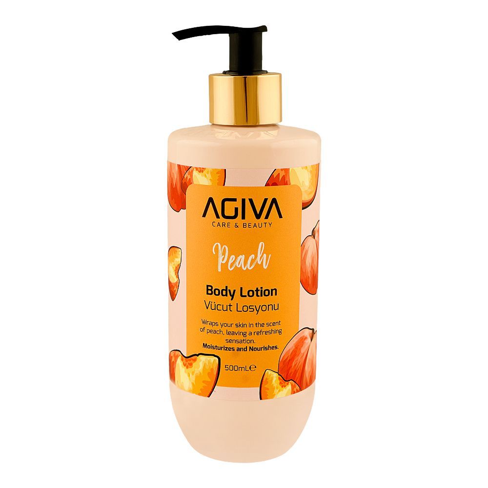 Agiva Care & Beauty Peach Body Lotion, 500ml - Main Image
