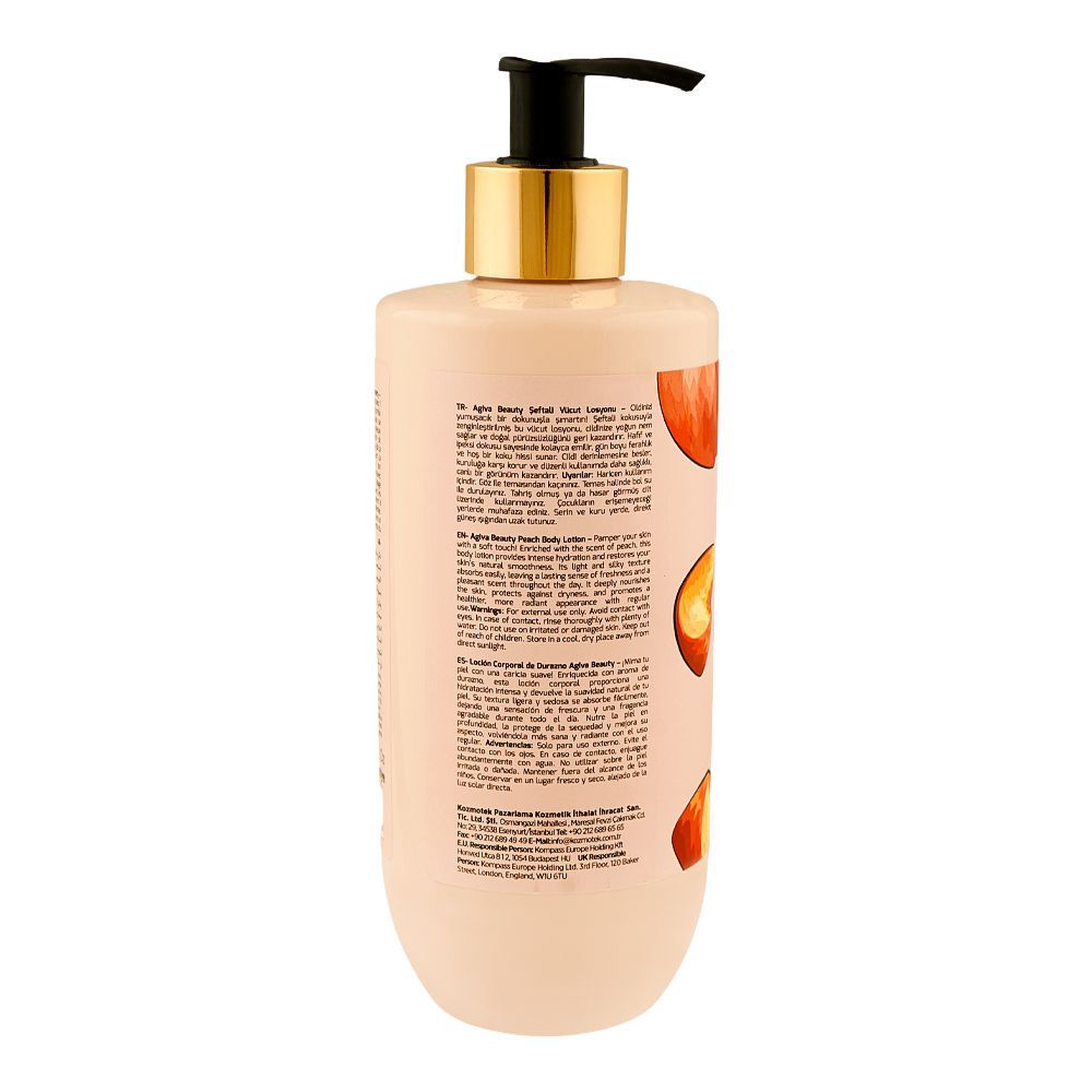 Agiva Care & Beauty Peach Body Lotion, 500ml - Image 2