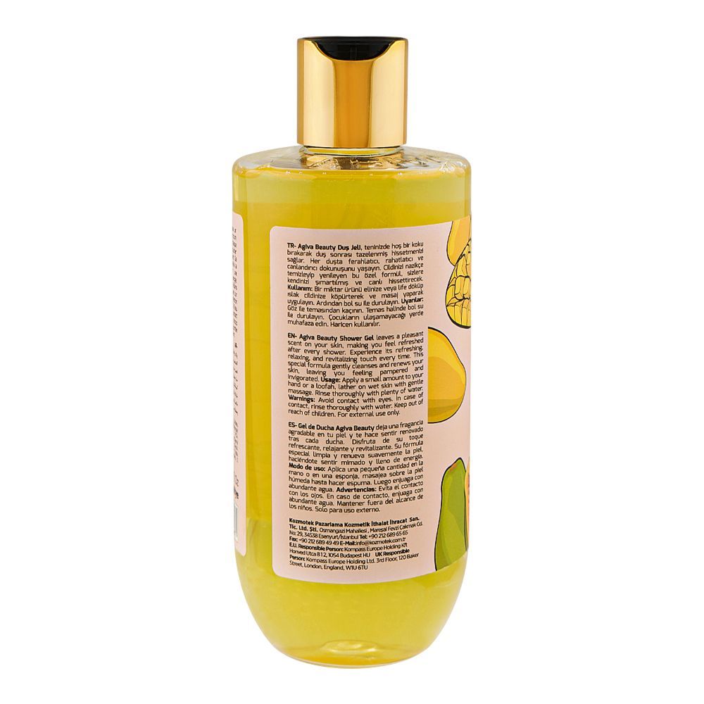 Agiva Care & Beauty Mango & Papaya Shower Gel, 500ml - Image 2