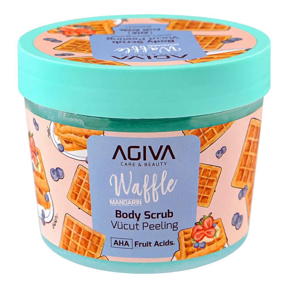 Agiva Care & Beauty Mandarin Waffle Body Scrub, AHA Fruit Acid, 300ml - Main Image