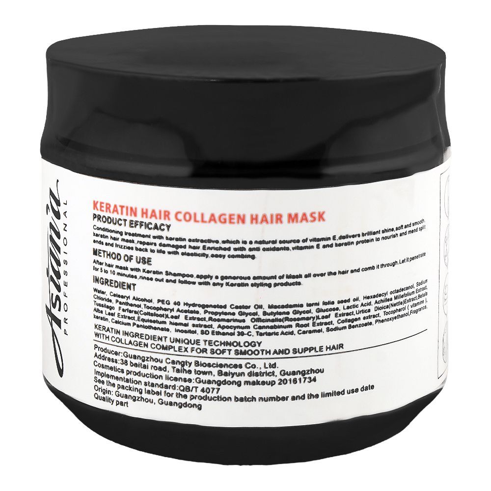Asiana Pure Keratin Hair Collagen Hair Mask, Paraben & Silicone Free, For Damaged Hair, 500ml - Image 2
