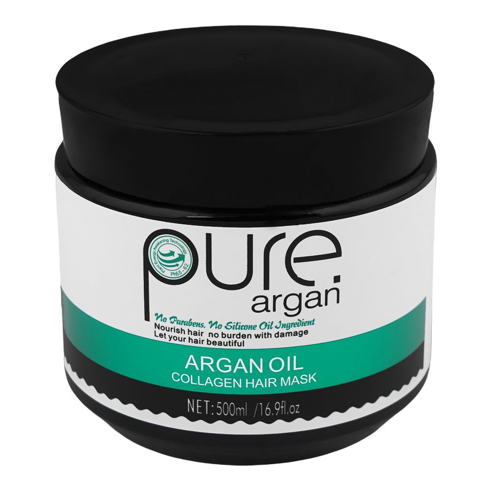Asiana Pure Argan Oil Collagen Hair Mask, Paraben & Silicone Free, For Damaged Hair, 500ml - Main Image