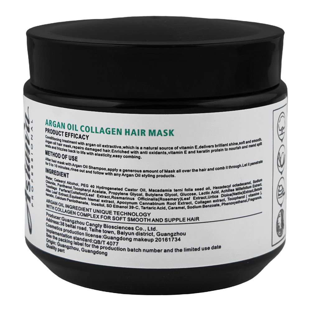 Asiana Pure Argan Oil Collagen Hair Mask, Paraben & Silicone Free, For Damaged Hair, 500ml - Image 2