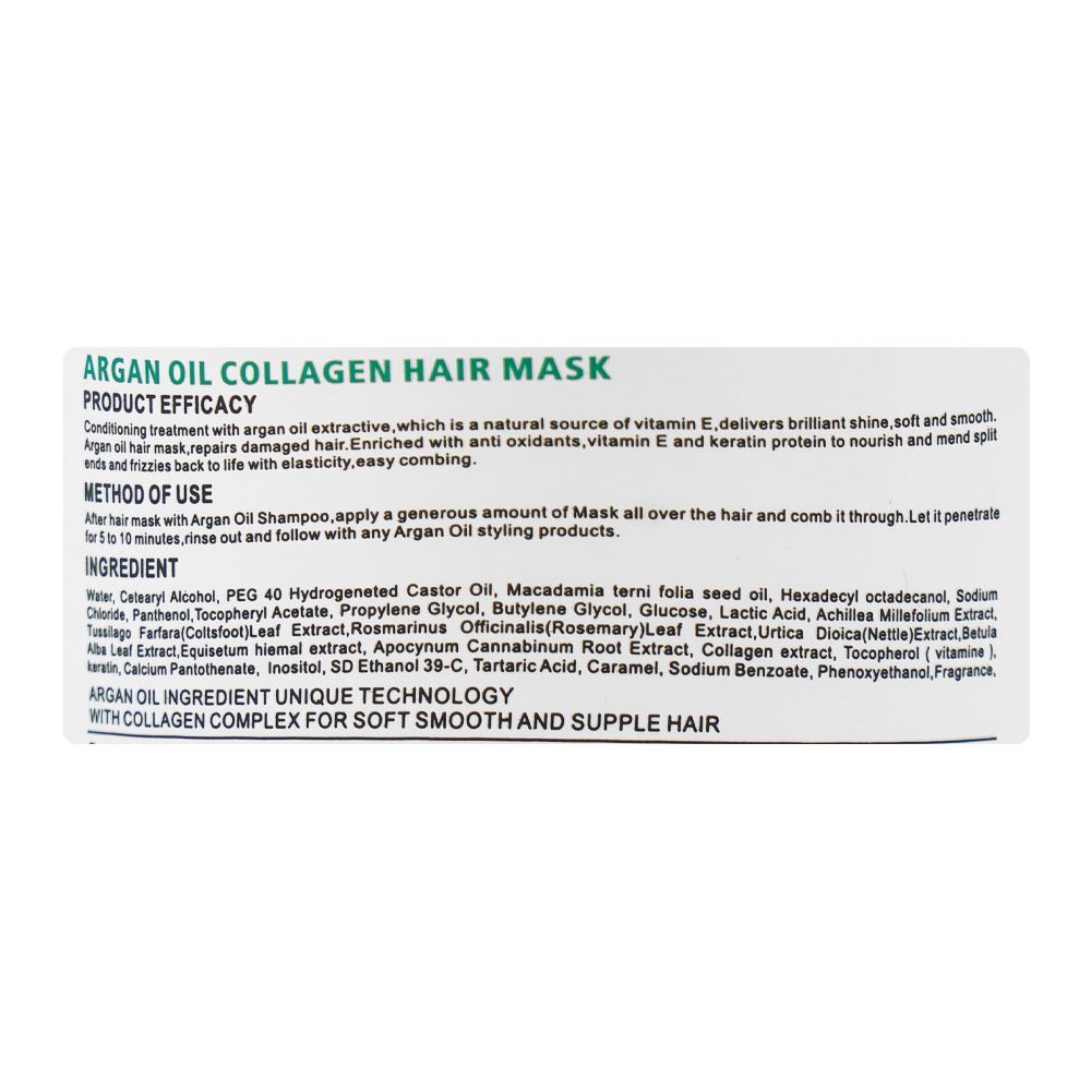 Asiana Pure Argan Oil Collagen Hair Mask, Paraben & Silicone Free, For Damaged Hair, 500ml - Image 3
