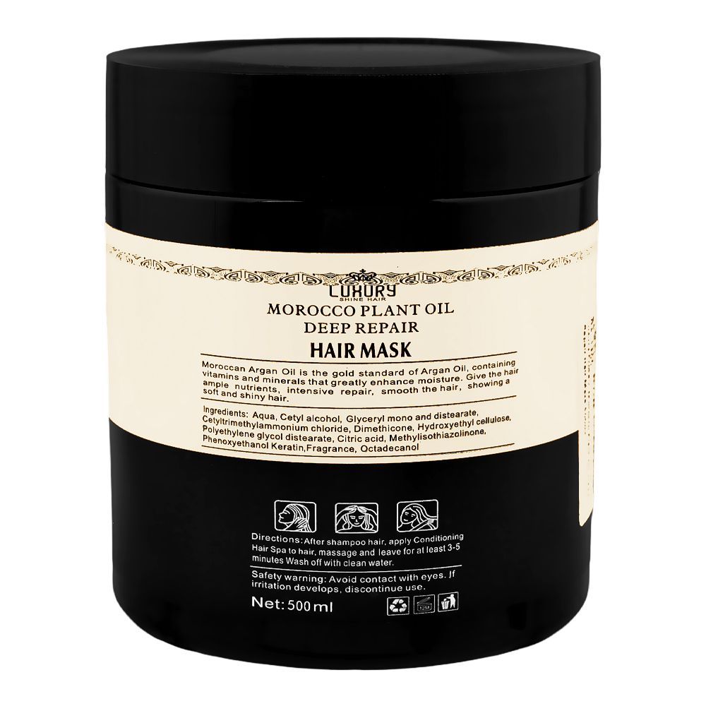 Luxury Protein Morocco Plant Oil Deep Repair Hair Mask, Citric Acid, For Shiny & Soft Hair, 500ml - Image 2