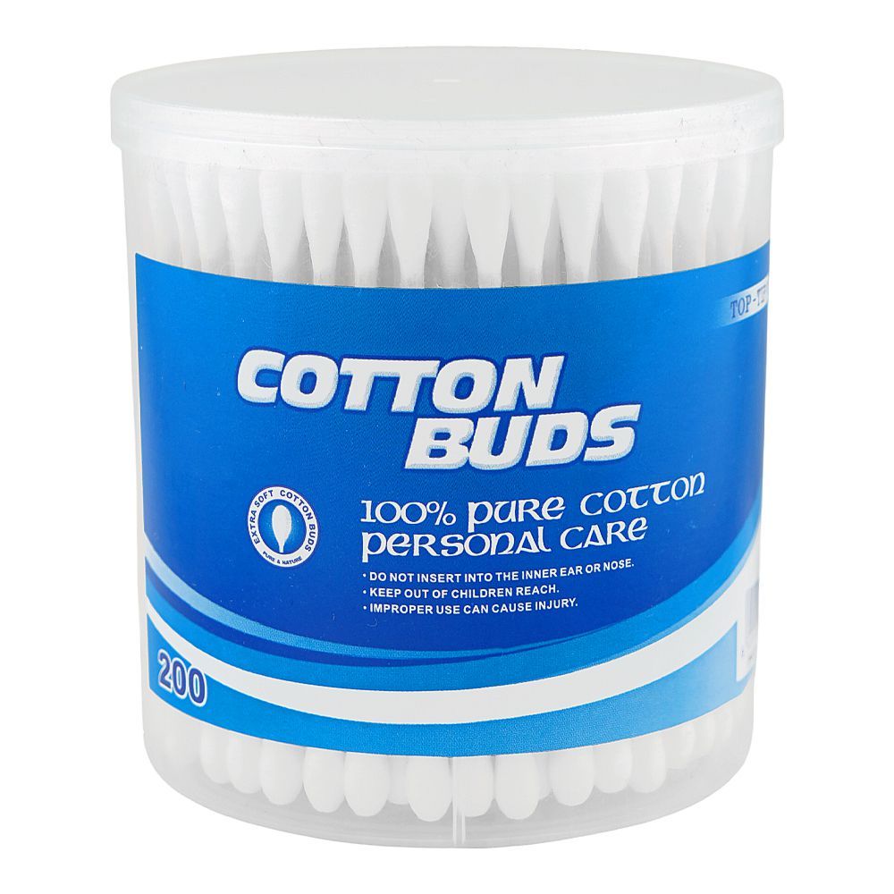 Top-Tip's 100% Pure Cotton Buds, 200-Pack - Main Image