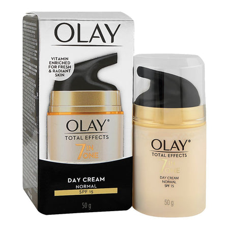 Olay Total Effect 7 In One Normal Day Cream, SPF15, Niacinamide, Vitamin B3, For Radiant Skin, 50ml - Main Image