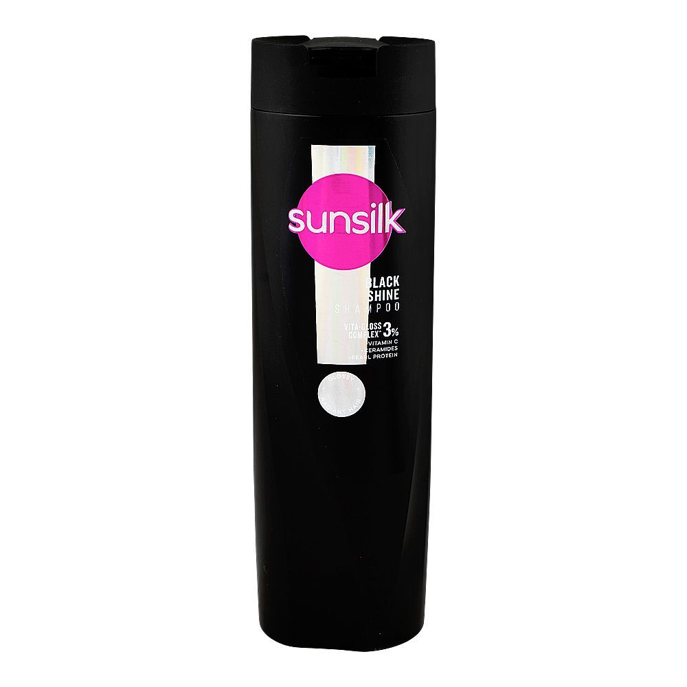 Sunsilk Black Shine Vita-Gloss Complex 30% Shampoo, Vitamin C, Ceramides, For Glossy & Radiant Hair, 360ml - Image 3