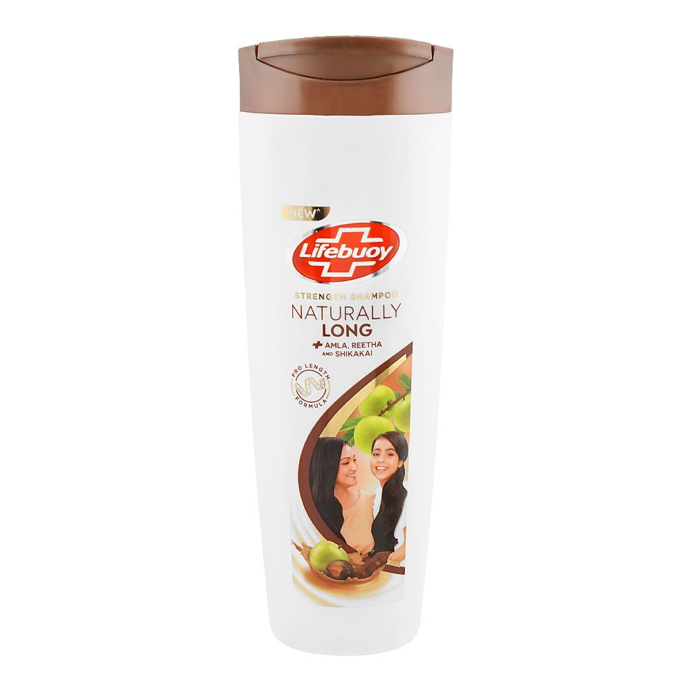 Lifebuoy Naturally Long Amla Reetha & Shikakai Pro Length Strength Shampoo, 370ml - Main Image