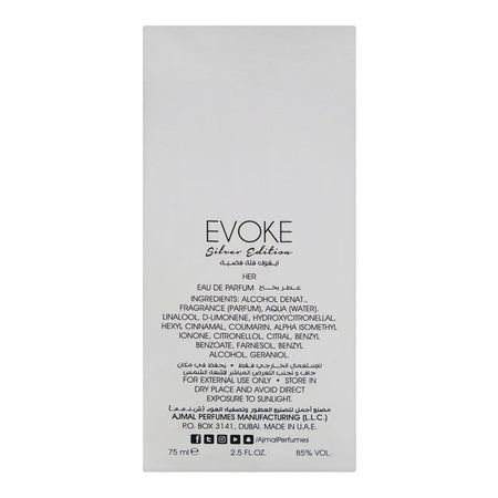 Ajmal Evoke Silver Edition, Eau De Parfum, For Women, 75ml - Image 3