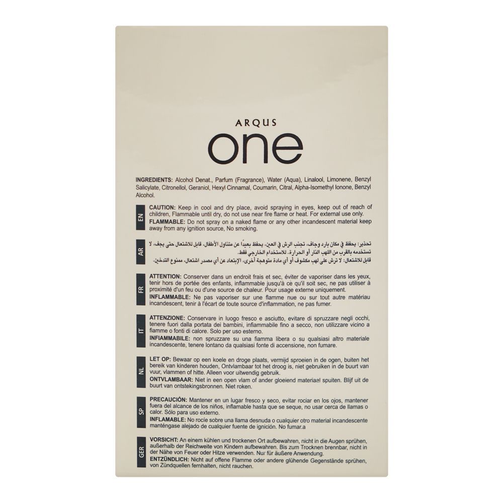 Arqus One, Eau De Parfum, For Men & Women, 100ml - Image 3