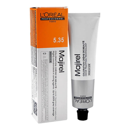 L'Oreal Professionnel Majirel Hair Colouring Cream, 5.35 Light Golden Mahogany Brown, 60ml - Main Image