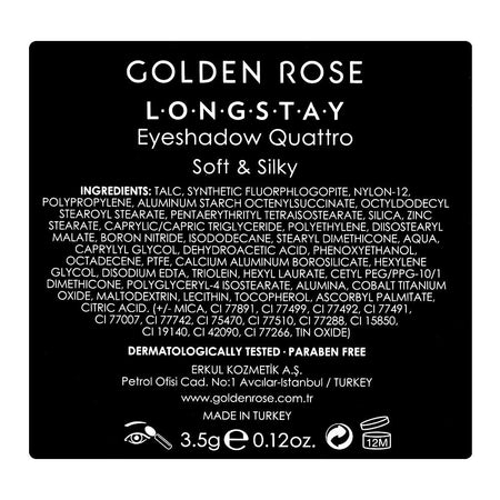 Golden Rose Long Stay Eye Shadow, Paraben Free, Quattro 03, 3.5g - Image 4