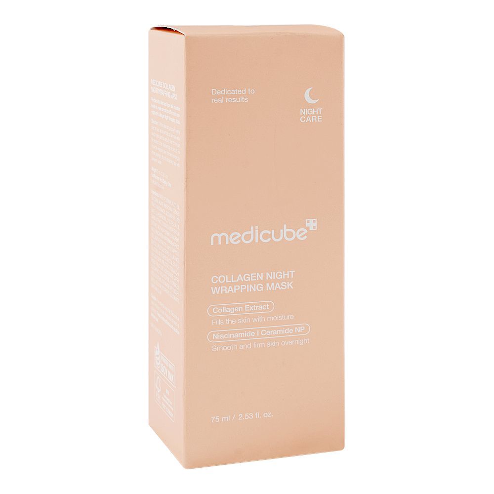 Medicube Collagen Night Wrapping Mask, Niacinamide, Hyaluronic Acid, For All Types Of Skin, 75ml - Main Image