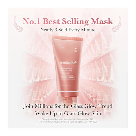 Medicube Collagen Night Wrapping Mask, Niacinamide, Hyaluronic Acid, For All Types Of Skin, 75ml - Image 6