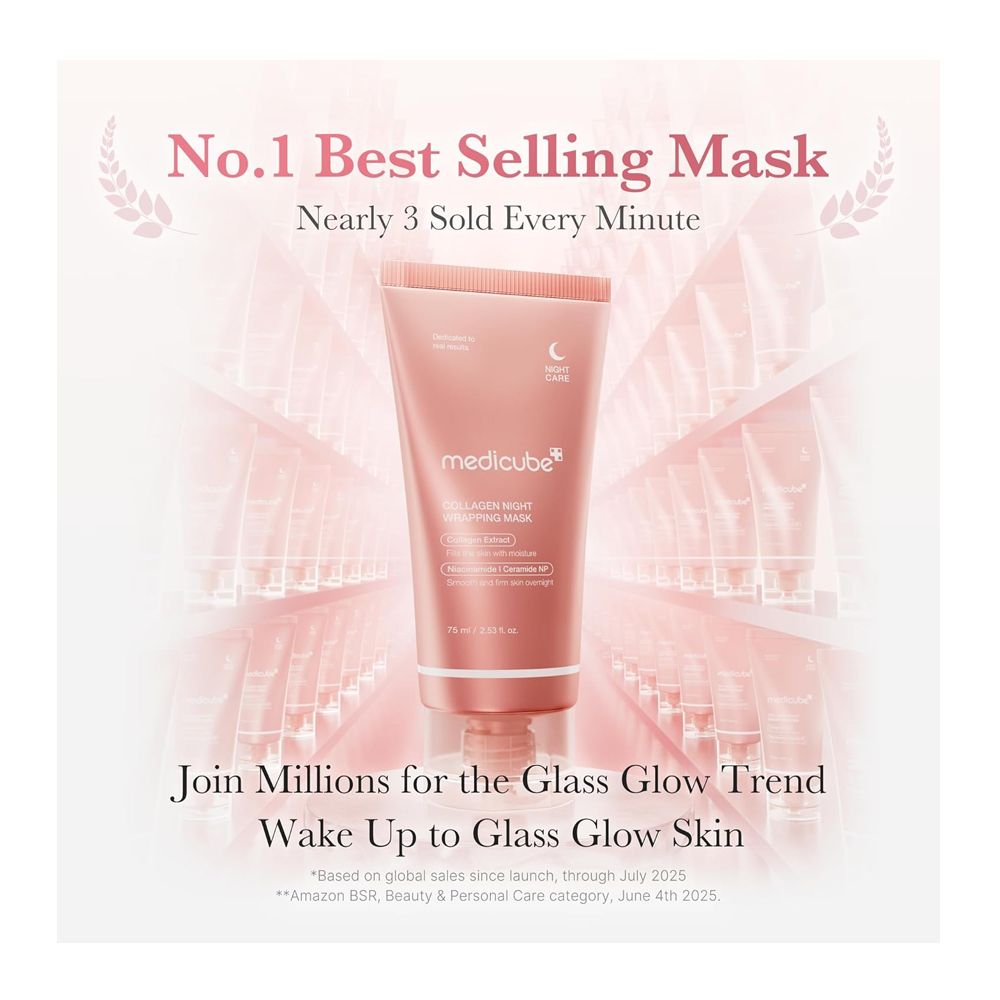 Medicube Collagen Night Wrapping Mask, Niacinamide, Hyaluronic Acid, For All Types Of Skin, 75ml - Image 6