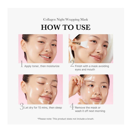 Medicube Collagen Night Wrapping Mask, Niacinamide, Hyaluronic Acid, For All Types Of Skin, 75ml - Image 9
