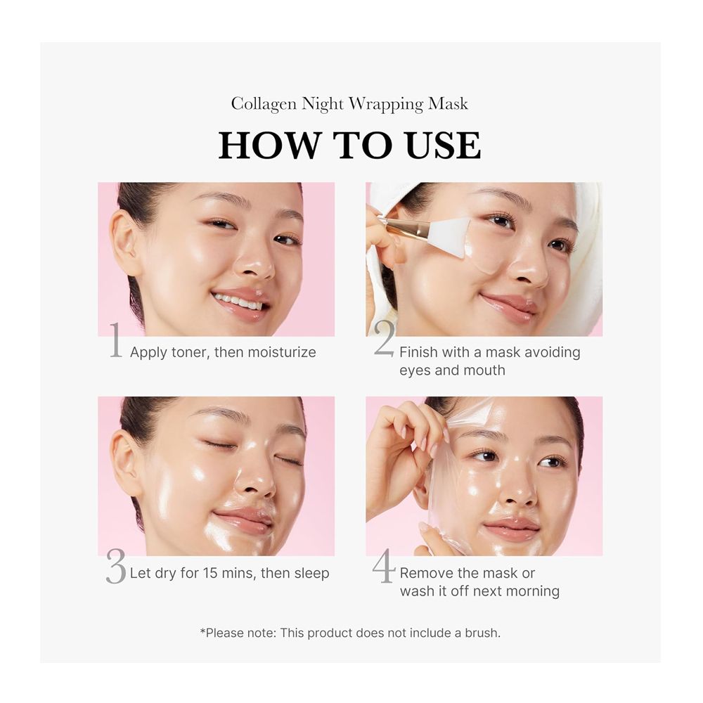Medicube Collagen Night Wrapping Mask, Niacinamide, Hyaluronic Acid, For All Types Of Skin, 75ml - Image 9