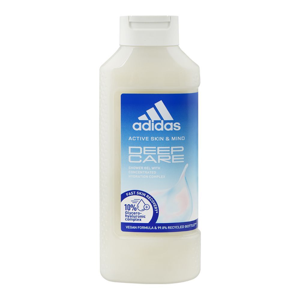 Adidas Active Skin & Mind Deep Care With Concentrated Hydration Complex Shower Gel, Hyaluronic Complex, Vegan, 400ml - Main Image