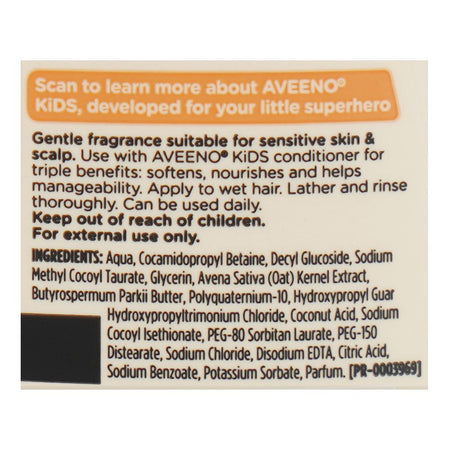 Aveeno Kids Soothing Oat & Shea Butter Shampoo, Sulphate Free, Tear Free, For Sensitive Skin & Scalp, 250ml - Image 4