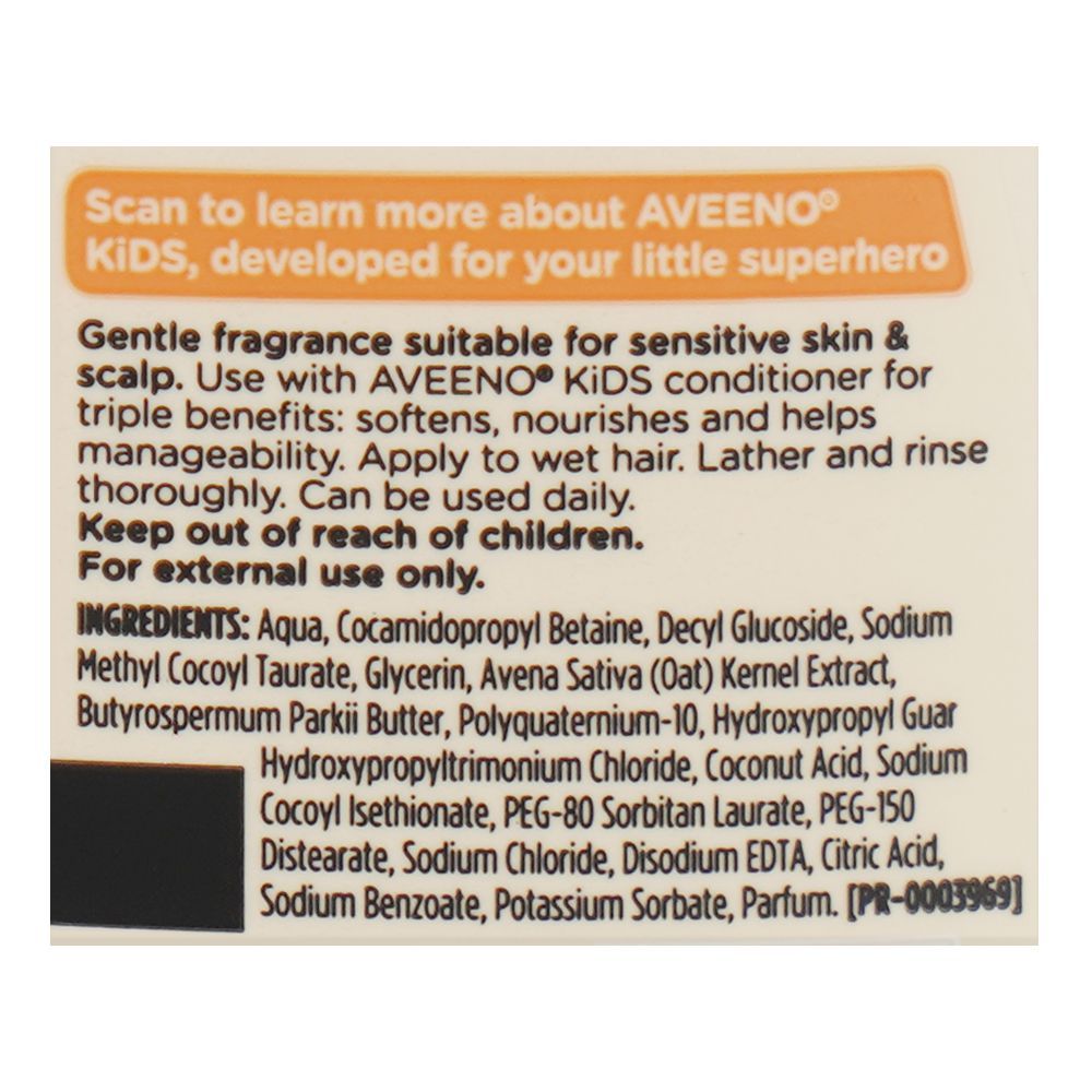 Aveeno Kids Soothing Oat & Shea Butter Shampoo, Sulphate Free, Tear Free, For Sensitive Skin & Scalp, 250ml - Image 4