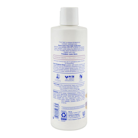 Dove Love Your Silver Gorgeous Grays Ultra-Light Conditioner, Paraben & Mineral Oil Free, For Volume & Radiant Hair, 400ml - Image 2