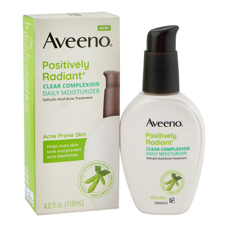 Aveeno Positively Radiant Clear Complexion Daily Moisturizer, Salicylic Acid, For Radiant Skin, 118ml - Main Image