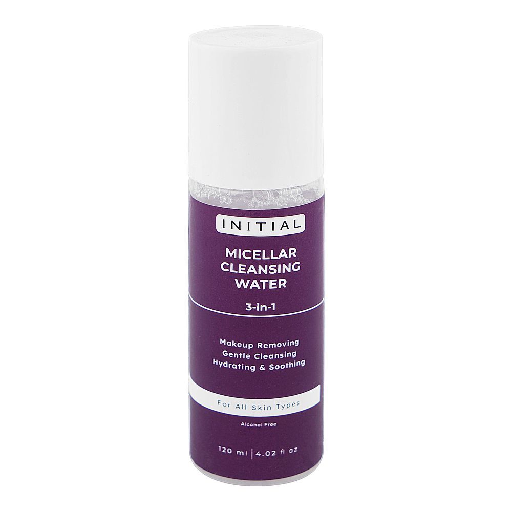 Initial 3-In-1 Micellar Cleansing Water, Alcohol Free, For All Types Of Skin, 120ml - Main Image