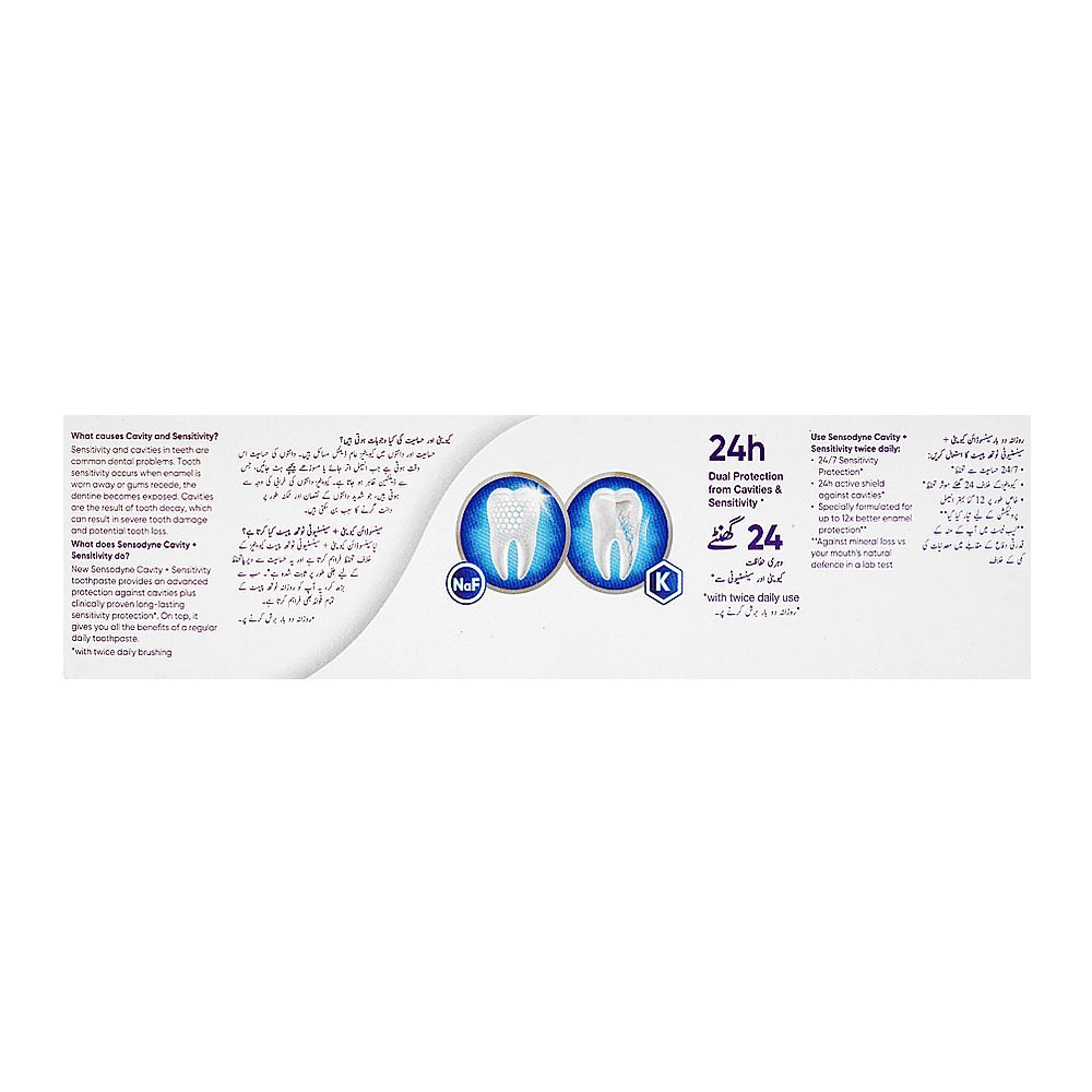 Sensodyne Cavity + Sensitivity 24H Dual Protection Toothpaste, 70g - Image 3