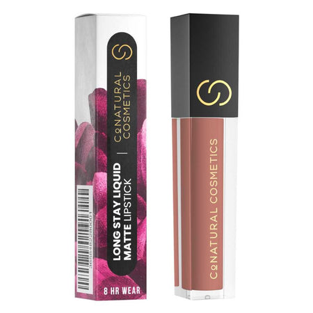 CoNatural Cosmetics Long Stay Liquid Matte Lipstick, Dusky Nude LI103, 6.3ml - Image 4
