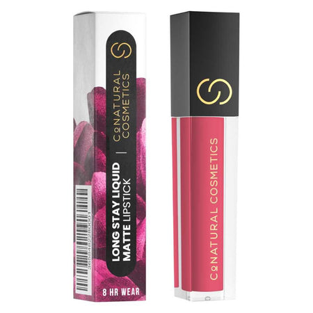 CoNatural Cosmetics Long Stay Liquid Matte Lipstick, Warm Rose LI057, 6.3ml - Image 4