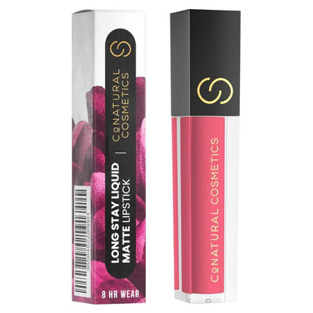 CoNatural Cosmetics Long Stay Liquid Matte Lipstick, Pink Tea LI069, 6.3ml - Image 4