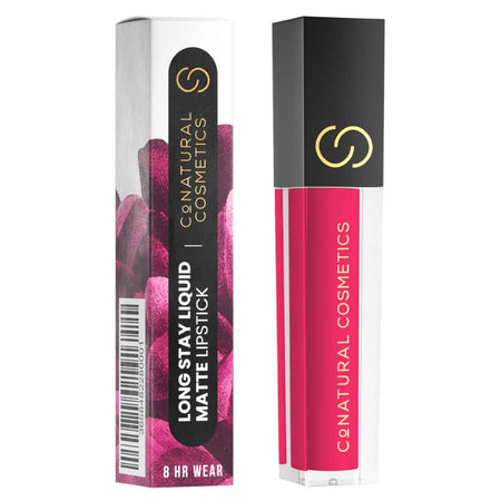 CoNatural Cosmetics Long Stay Liquid Matte Lipstick, Flaming Pink LI094, 6.3ml - Image 3