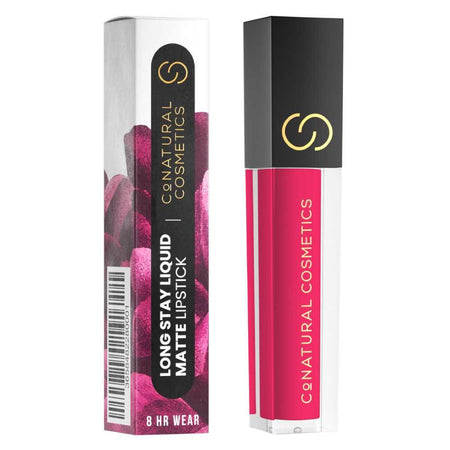 CoNatural Cosmetics Long Stay Liquid Matte Lipstick, Hot Pink LI063, 6.3ml - Image 4