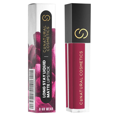 CoNatural Cosmetics Long Stay Liquid Matte Lipstick, RoseWood Pink LI084, 6.3ml - Image 4