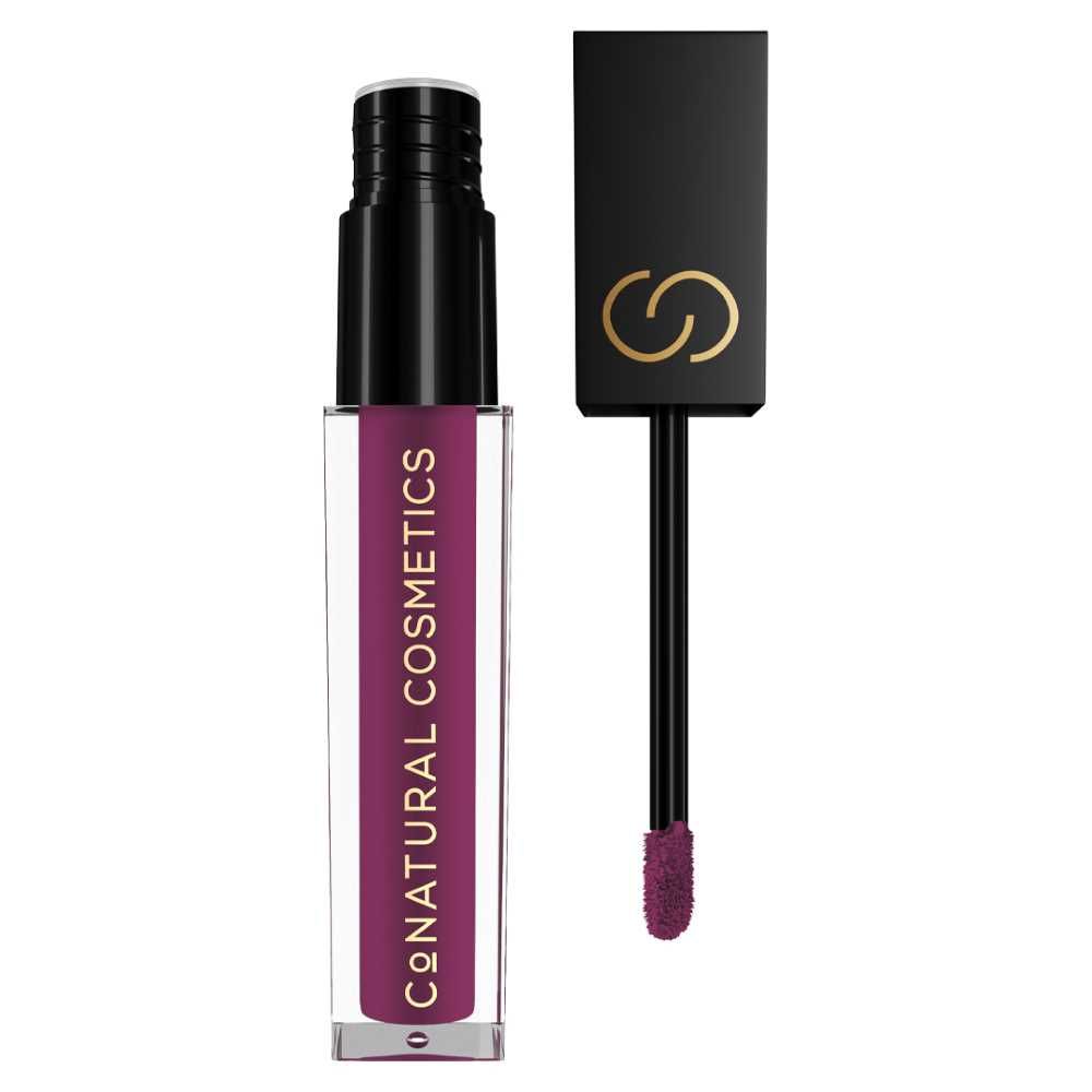 CoNatural Cosmetics Long Stay Liquid Matte Lipstick, Very Plum LI078, 6.3ml - Main Image