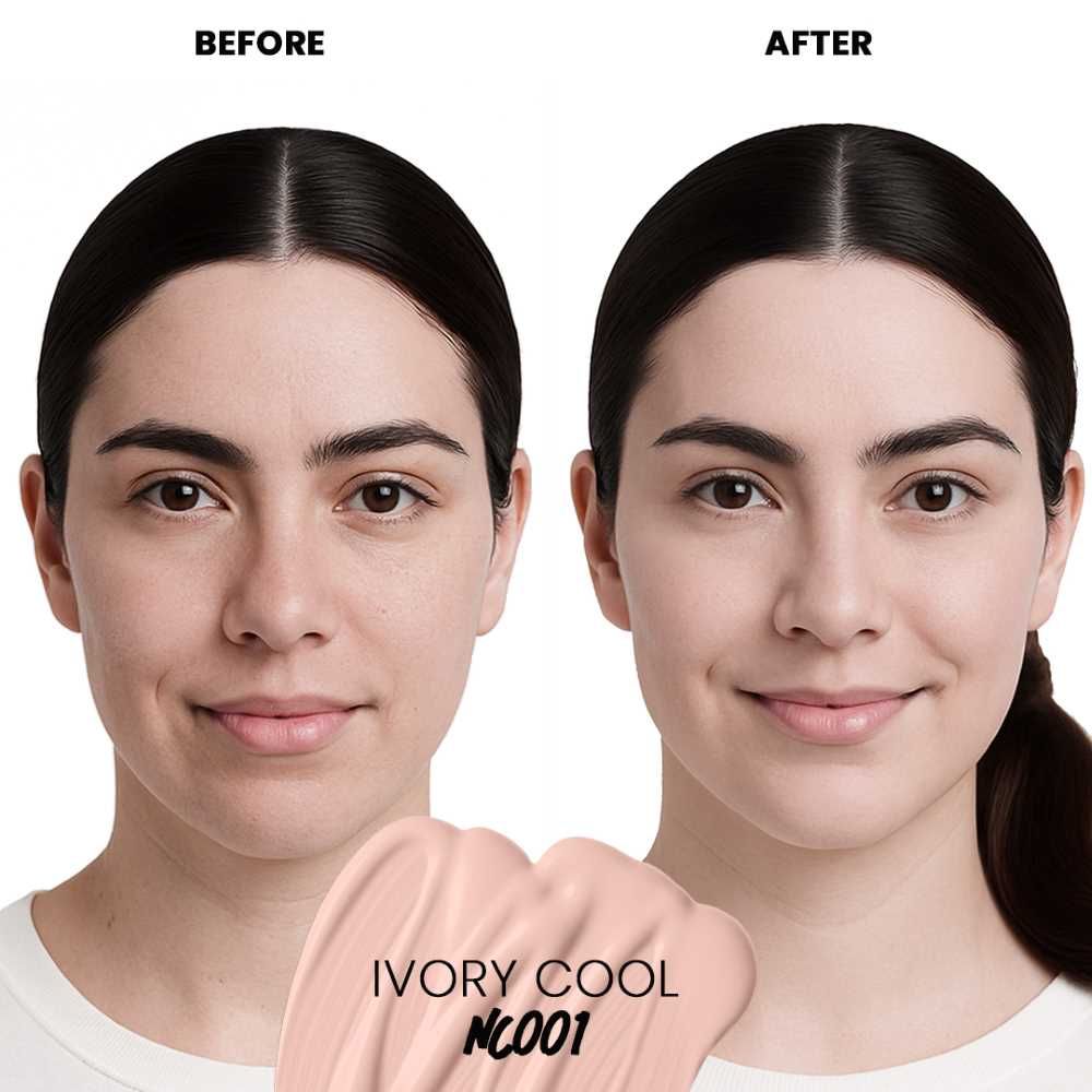 CoNatural Cosmetics Silk Foundation, Ivory Cool NC001, 30ml - Image 4